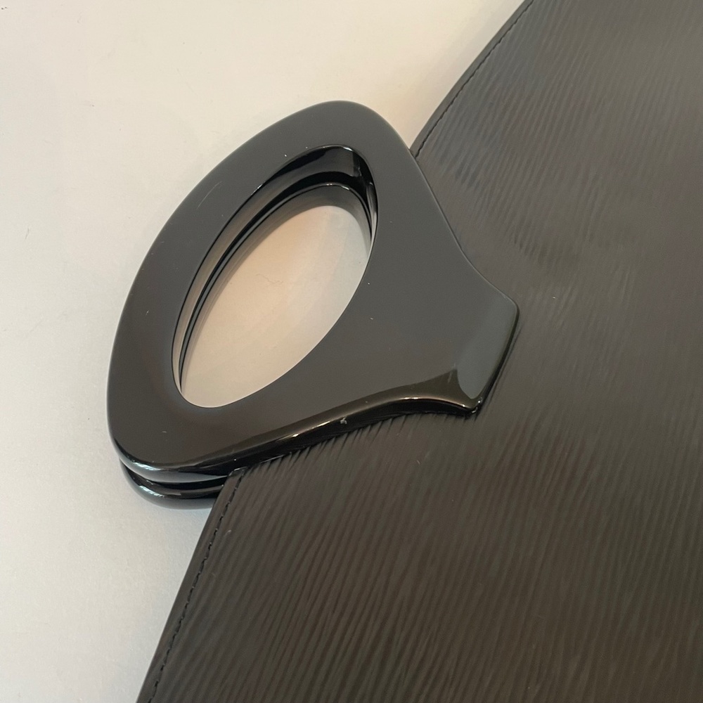 Louis Vuitton Noctambule Epi Tote Black Leather Vintage Lucite Handle - Picture 9 of 16